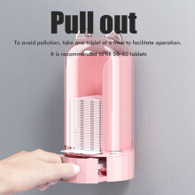 Automatischer Wattepads-Spender aus ABS, Organizer 188,6 cm, Weiß Rosa Blau