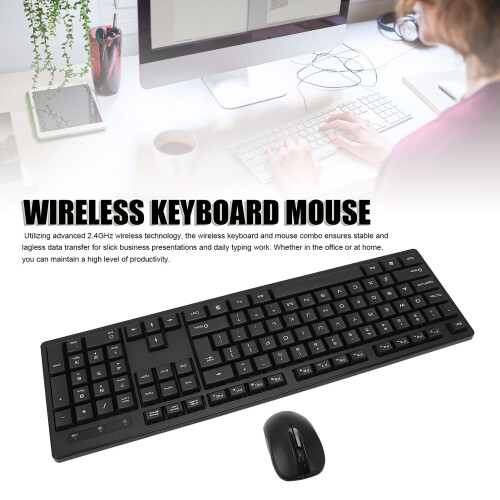 Set tastiera e mouse wireless 2.4G & ergonomico in ABS 2