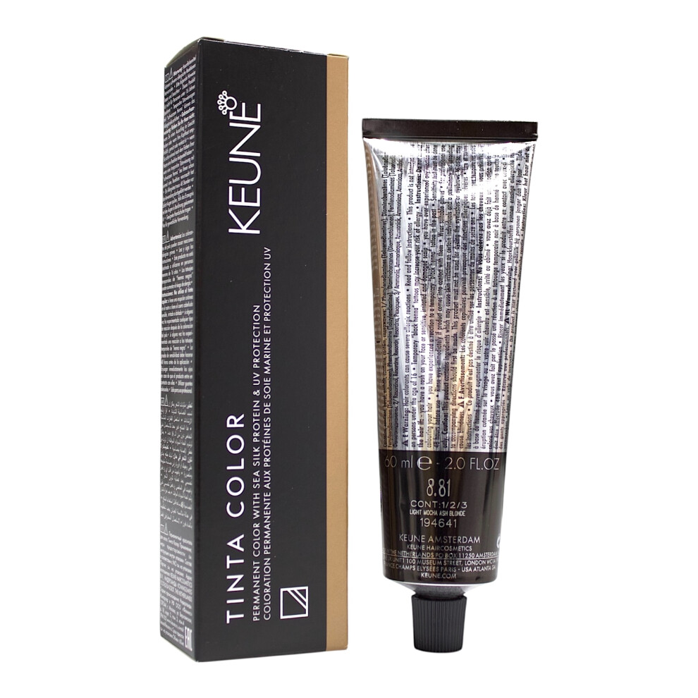 Keune Brown Tinta Color 8.81 Permanent Color Light Mocha Ash Blonde 2 Oz