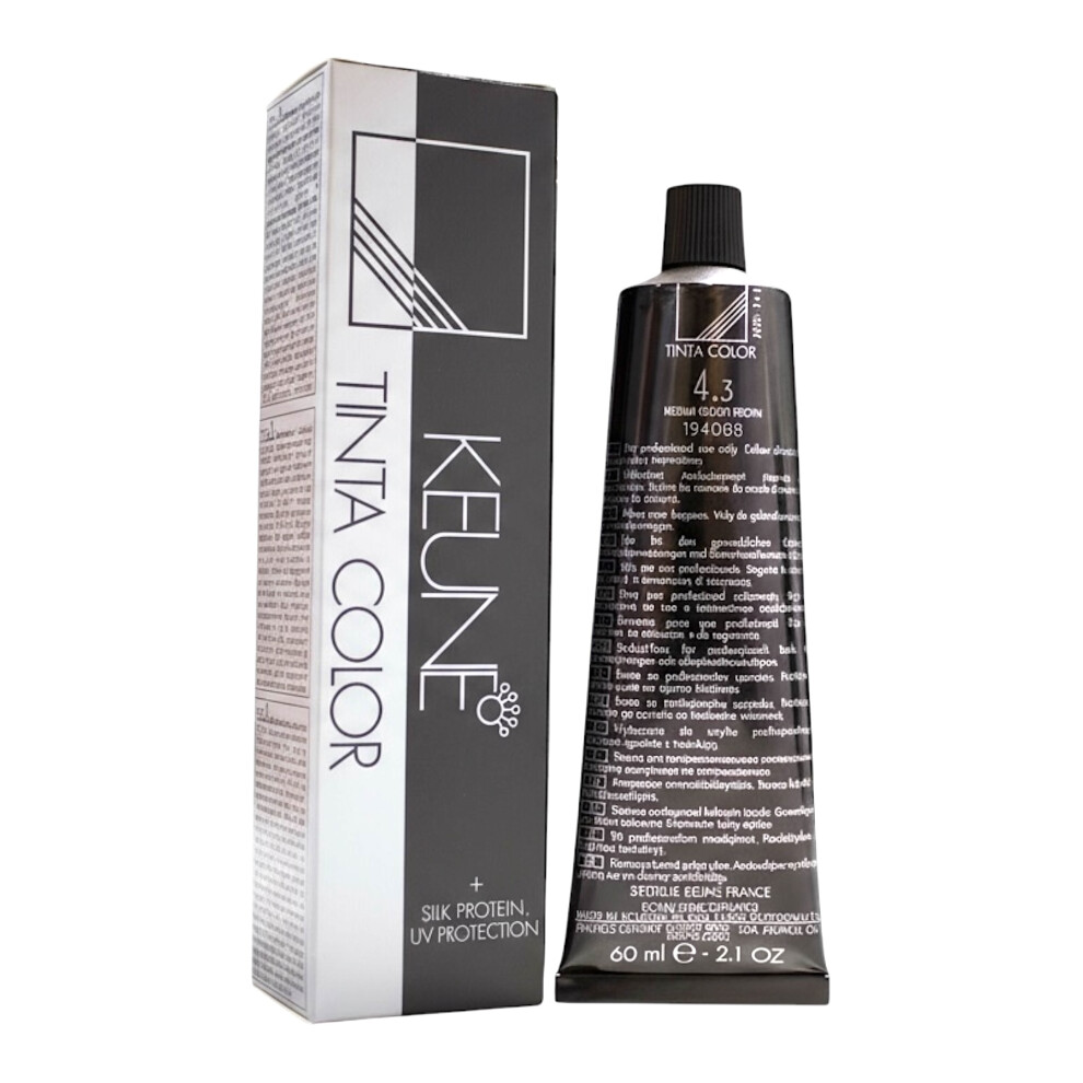 Keune Brown Tinta Color 4.3 Permanent Color Medium Golden 2.1 Oz