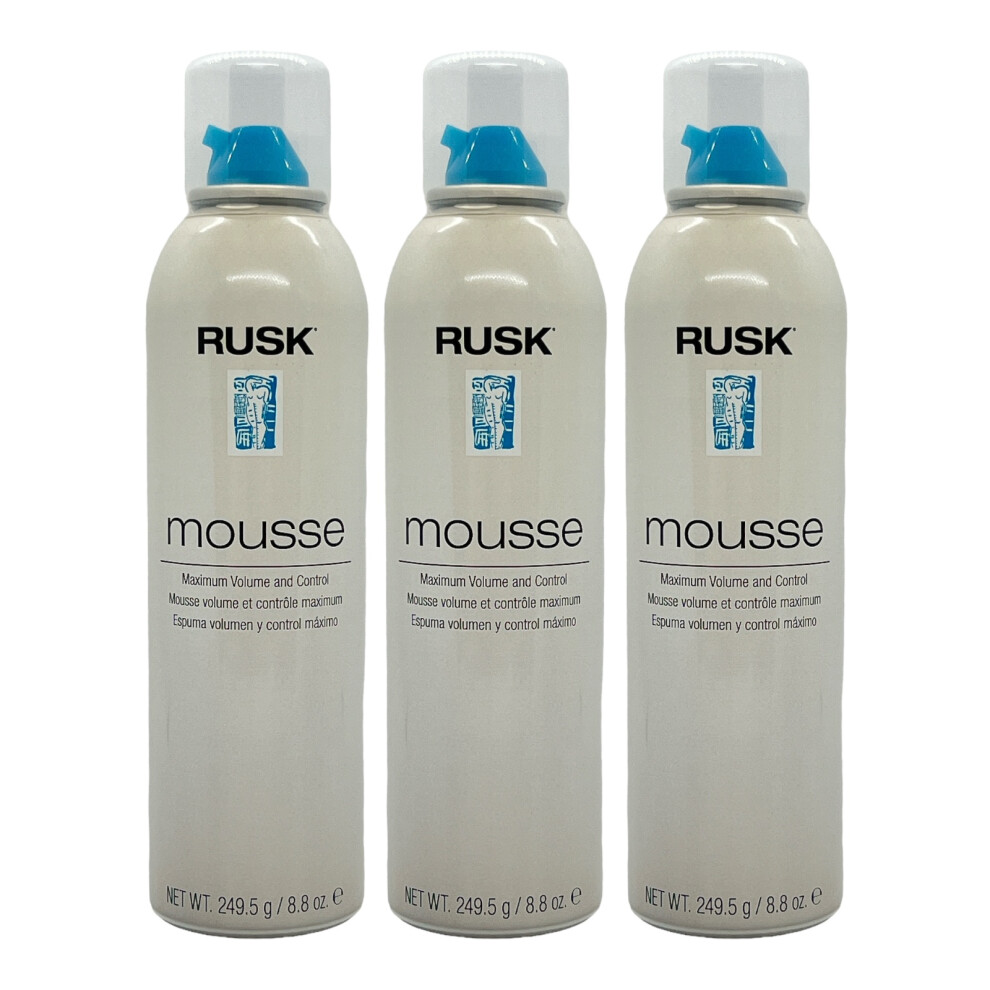 Photos - Hair Styling Product Rusk Maximum Volume & Control Mousse 8.8 Oz (Pack of 3)