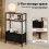 Levede Side End Table Industrial 3 Tier Wooden 5