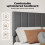 Levede Small Double Soft Foam Linen Bed Frame 4