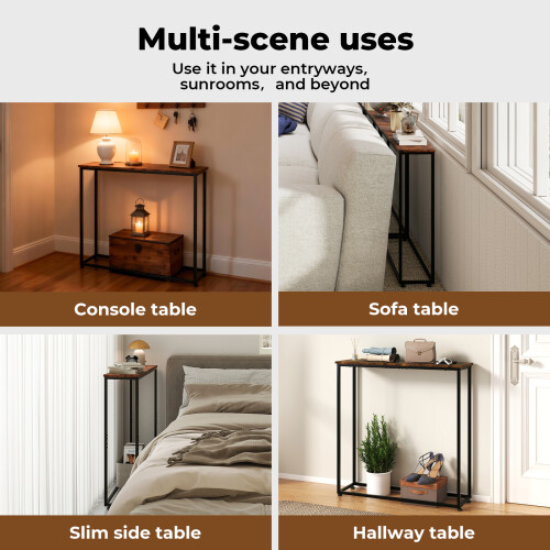 Console Hall Table Slim Wooden Entryway Hallway 2