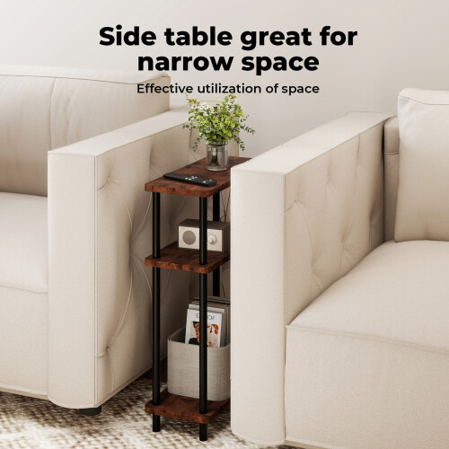Levede Slim Side Table 3 Tier Narrow Sofa End 1