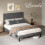 Levede Double Soft Foam Upholstered Bed Frame Grey 7