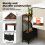 Levede Side End Table Industrial 3 Tier Wooden 4
