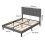 Levede Double Linen Tufted Bed Frame Grey 8