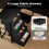 Levede L-Shape Gaming Desk RGB LED 4 Drawers Black 3