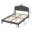Levede King Scalloped Linen Upholstered Bed 7