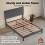 Levede Double Soft Foam Upholstered Bed Frame Grey 3