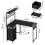 Levede L-Shape Gaming Desk RGB LED Black 8