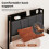 Levede Single Linen Upholstered Storage LED USB 5