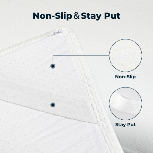 Memory Foam Mattress Topper Double Bamboo Cooling 2