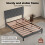 Levede Small Double Soft Foam Upholstered Bed Grey 3