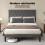 Levede Double Soft Foam Upholstered Bed Frame Grey 5
