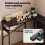 Levede L-Shape Gaming Desk RGB LED 4 Drawers Black 5