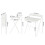 Levede Foldable Computer Desk Monitor Shelf White 8