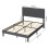 Levede Double Soft Foam Upholstered Bed Frame Grey 8
