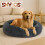 Skylos Dog Bed Donut Soft Large Plush Cat Calming 7