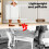Levede Foldable Computer Desk Monitor Shelf White 6