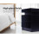 Levede High Gloss RGB LED Bedside Table 2-Drawer 8