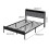 Levede Double Linen Bed Frame LED Charging Storage 8
