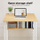 Levede Folding Desk Mobile w/Shelf Oak/White 3