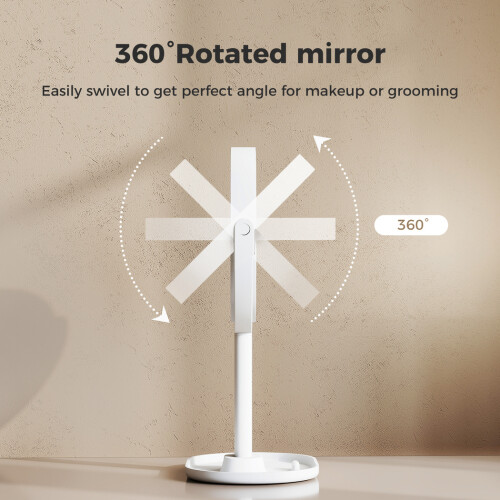 Emitto 10X Magnifying Makeup Mirror Round 360 2