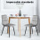 Levede Set of 4 Grey Stackable PU Dining Chairs 10