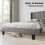 Levede King Plush Panel Upholstered Bed Grey 3