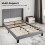 Levede Double Plush Upholstered Panel Bed Frame 4