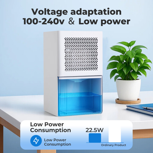 Spector 1L Quiet High-Efficiency Dehumidifier LED 2