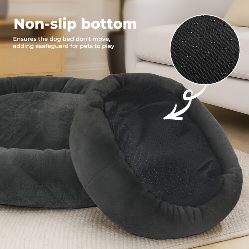 Skylos Dog Bed Donut Soft Large Plush Cat Calming 2