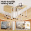 Levede Folding Desk Mobile w/Shelf Oak/White 2