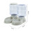 Skylos 2 Packs Automatic Food Feeder Waterer Set 8
