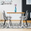 Levede Set of 4 Grey Stackable PU Dining Chairs 9