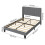 Levede Double Plush Upholstered Panel Bed Frame 6