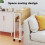 Levede Folding Desk Mobile w/Shelf Oak/White 5
