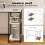 Levede Computer Desk Storage Shelves Monitor White 3