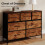 Levede 7-Drawer Fabric Dresser Rustic Brown 7