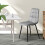 Levede Set of 4 Grey Stackable PU Dining Chairs 8