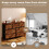 Levede 7-Drawer Fabric Dresser Rustic Brown 4