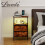 Levede LED Bedside Table 2 Drawers USB Ports Sofa 7