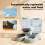 Skylos 2 Packs Automatic Food Feeder Waterer Set 4