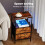 Levede LED Bedside Table 2 Drawers USB Ports Sofa 8