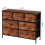 Levede 7-Drawer Fabric Dresser Rustic Brown 6