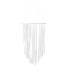 Hjemmedekorasjonsfeste, sløyfeholder i bohemsk stil med lang frynsedesign, hårtilbehørsorganisator for å samle alle hårsløyfer, klips, bred