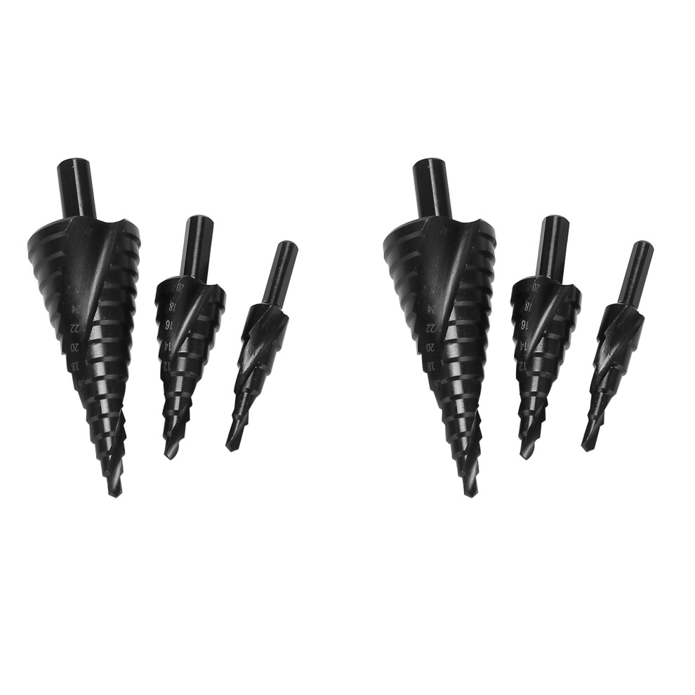 6Pcs 4-32Mm Hss Cobalt Step Drill Bit Set Nitrogen High Speed Steel Spiral For Cone Triple-Cornered Shank Hole Cutter 6033193071315