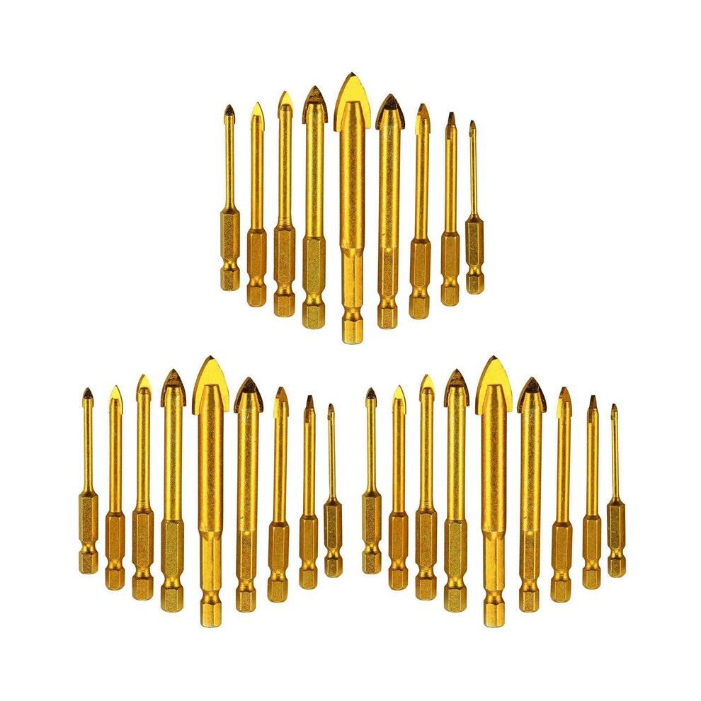 27 Pcs Tile Drill Ceramic Drill Set Of Glass Drill Bits Set Hexagon Tile Drill Set For Mirrors / Glass / Tiles 4713787250884